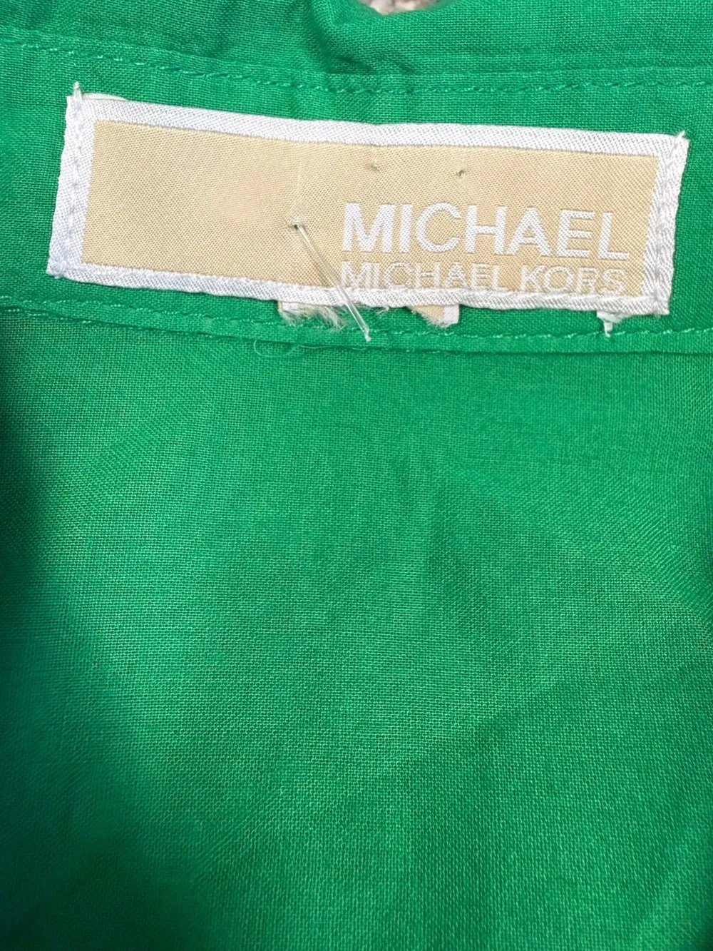 Michael Kors Vibrant Green Button-Down Shirt